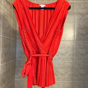 H&M Sleeveless Pleated Top